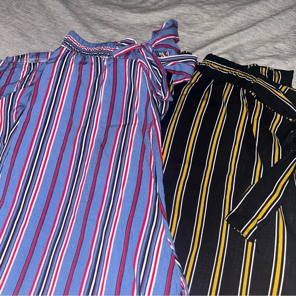 Ambiance Apparel Hi-Waist Wide Leg Striped Casual Pant Bundle Size Medium - Picture 3 of 7